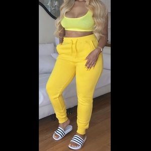 Yellow joggers